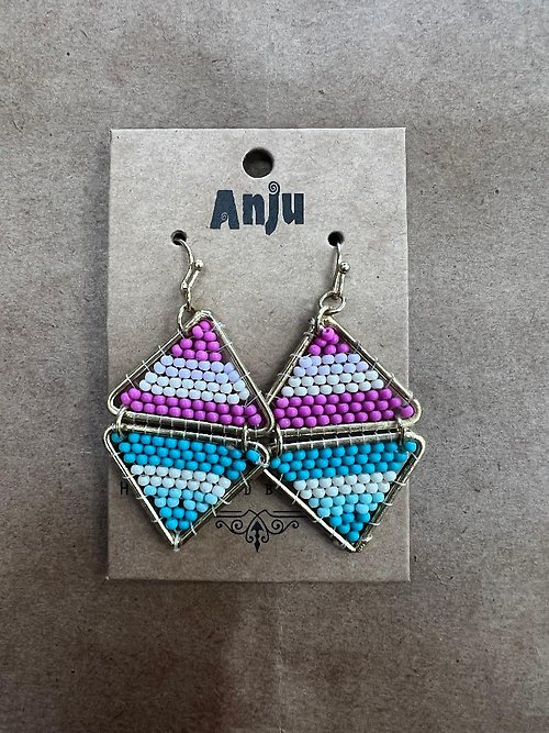Anju Layered Triangles - Pink & Blue