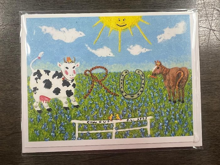 \"Cow R U?\" - Card