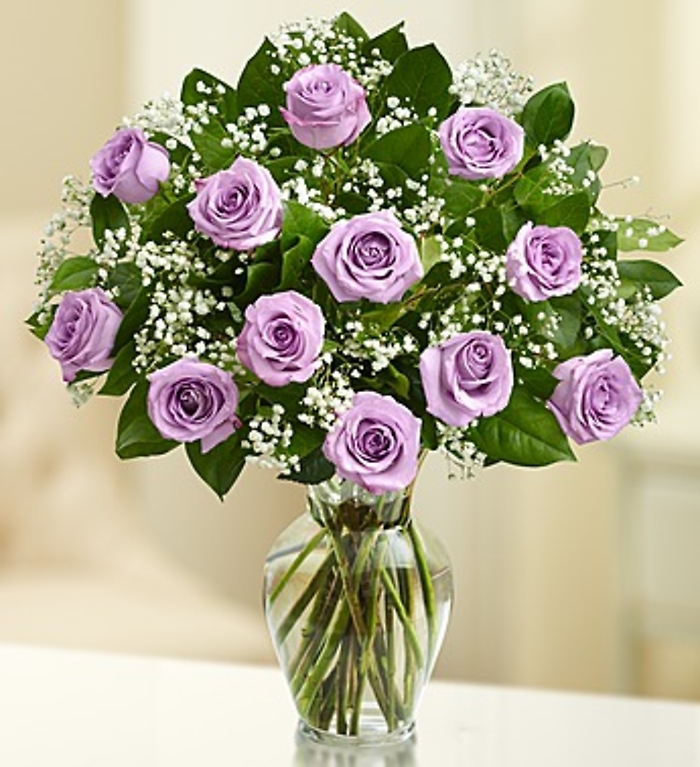 Dozen Long Stem Lavender Roses