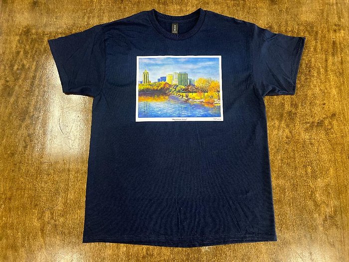 \"Downtown Tulsa\" - navy, size XL