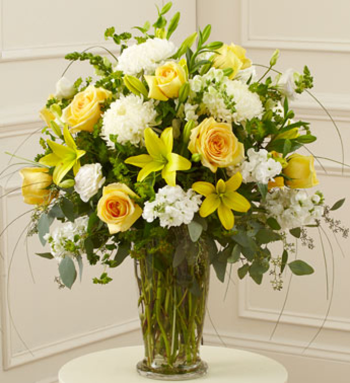Beautiful Blessings Yellow Vase Arrangement