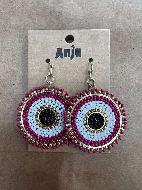 Anju Circles - Fuchsia & Gold
