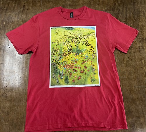 \"Field of Flowers\" - red, size L
