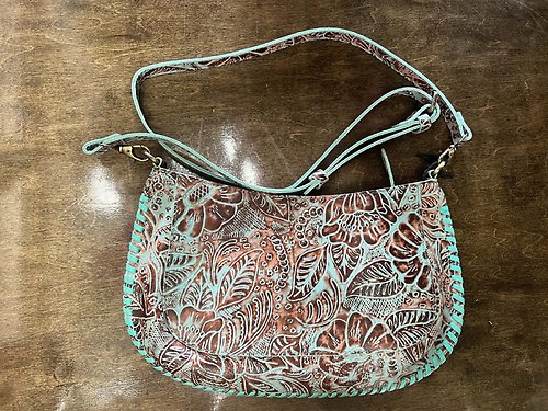Trail Flower Leather Hairon Bag