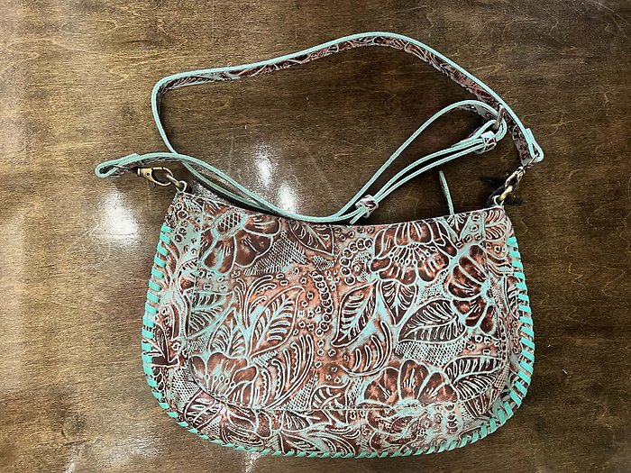 Trail Flower Leather Hairon Bag