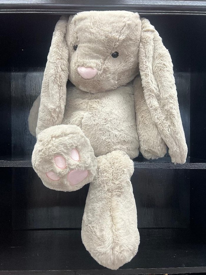 36\" Large Soft Bunny - Gray