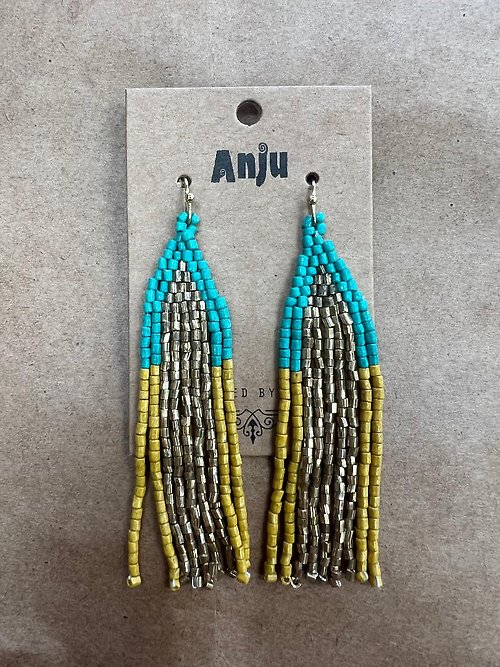 Anju Cascades - Mustard & Turquoise