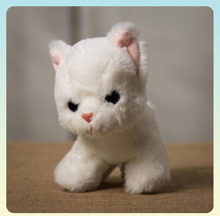 7\" White Kitty Plush