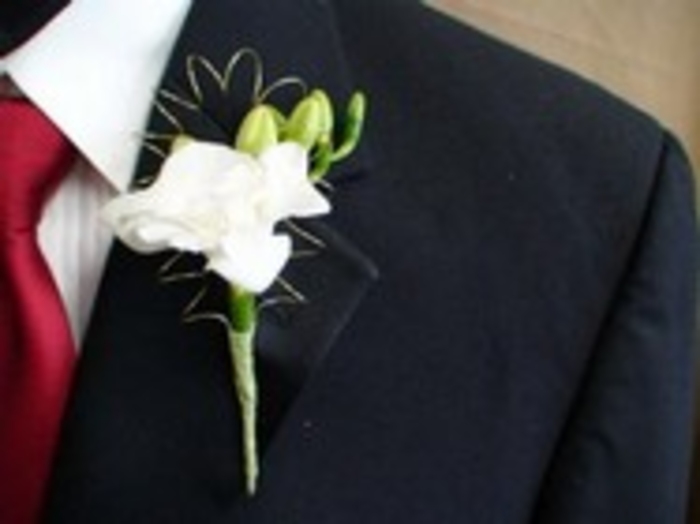 Framed Freesia Boutonniere