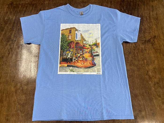 \"Peace of Mind\" - light blue, size L