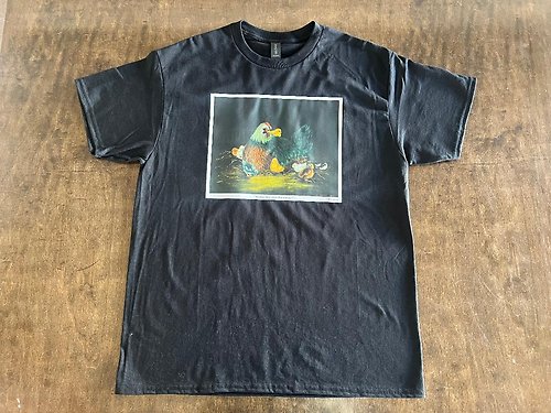 \"Mother Hen with Her Chicks\" - black, size L