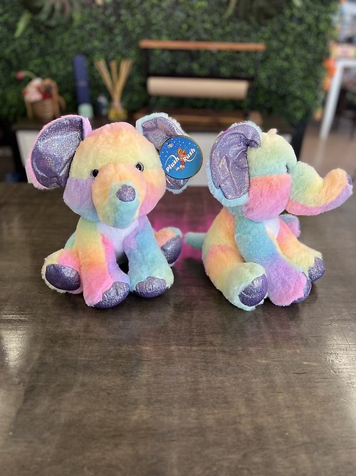 11\" Rainbow Sherbet Elephant