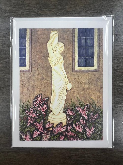 \"Statue in the Garden\" - Card